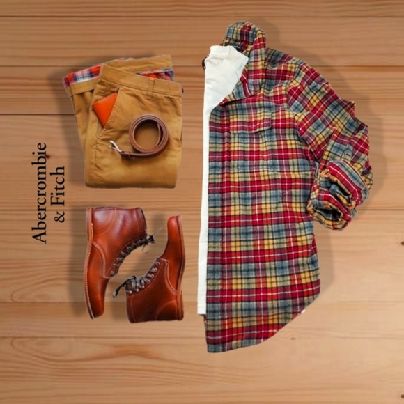 ⭐Host Pick-Abercrombie & Fitch Soft Flannel Plaid Shirt- Size M- Rare - Picture 3 of 16